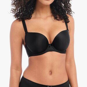 Freya Deco Plunge Bra Moulded Underwire in Black 34G